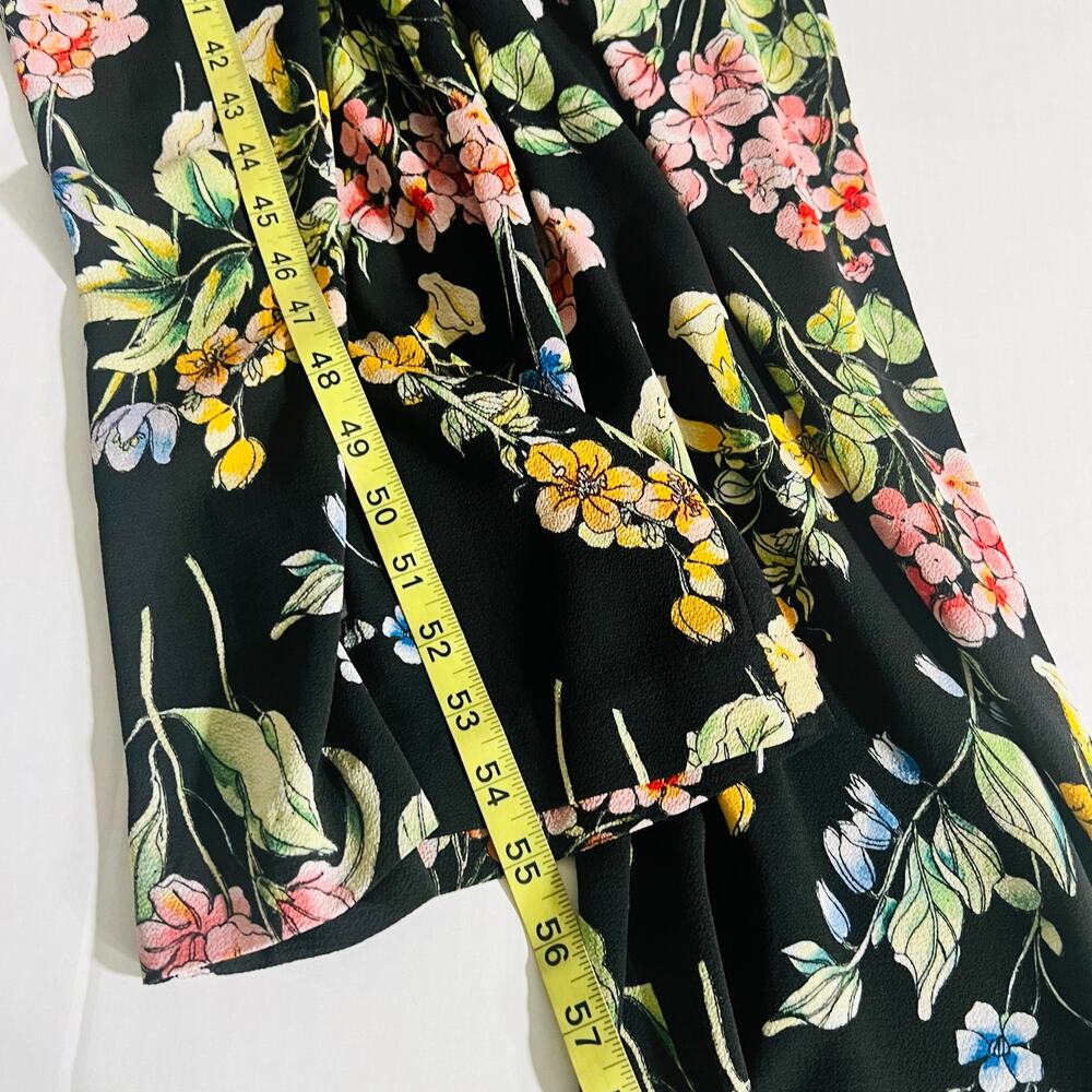 Nicole Miller Floral Short Sleeve Wide Leg Jumpsuit Size 2 Multicolor - Picture 7 of 8